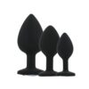 Toosh silicone butt plug black set of 3 clear stone 1.jpg