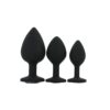 Toosh silicone butt plug black set of 3 clear stone.jpg