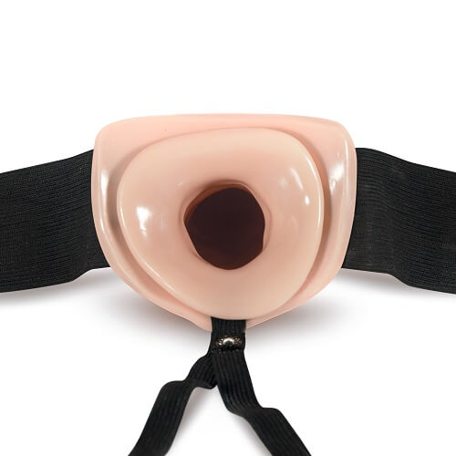 Unisex Hollow Strap-On 6 Inch Vanilla Unisex Hollow Strap On 6 Inch Vanilla
