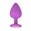 Loving Joy Jewelled Silicone Butt Plug Purple Large
