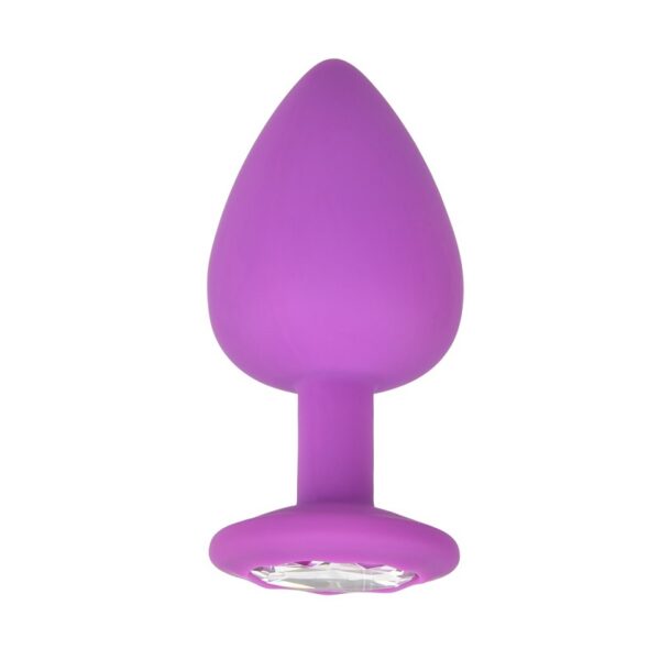 Loving Joy Jewelled Silicone Butt Plug Purple Large