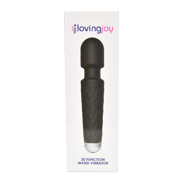 Loving Joy 20 Function Wand Vibrator Black Loving Joy 20 Function Wand Vibrator Black
