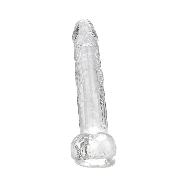 Loving Joy 8 Inch Dildo with Balls Clear Loving Joy 8 Inch Dildo with Balls Clear