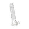 Loving Joy 8 Inch Dildo with Balls Clear Loving Joy 8 Inch Dildo with Balls Clear