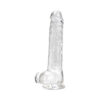 Loving Joy 8 Inch Dildo with Balls Clear Loving Joy 8 Inch Dildo with Balls Clear