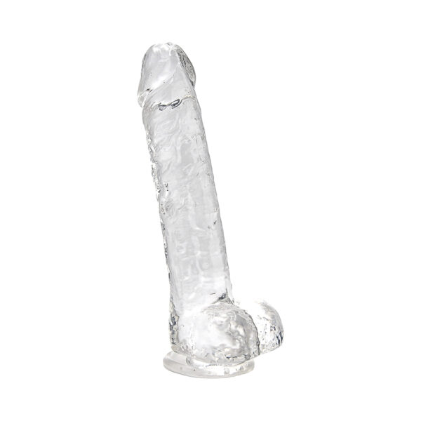 Loving Joy 8 Inch Dildo with Balls Clear Loving Joy 8 Inch Dildo with Balls Clear