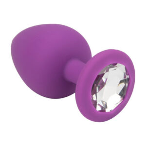 Loving Joy Jewelled Silicone Butt Plug Purple -Large Loving Joy Jewelled Silicone Butt Plug Purple Large