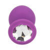 Loving Joy Jewelled Silicone Butt Plug Purple Large